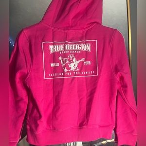 True religion size XL fusha pink zip up jacket!